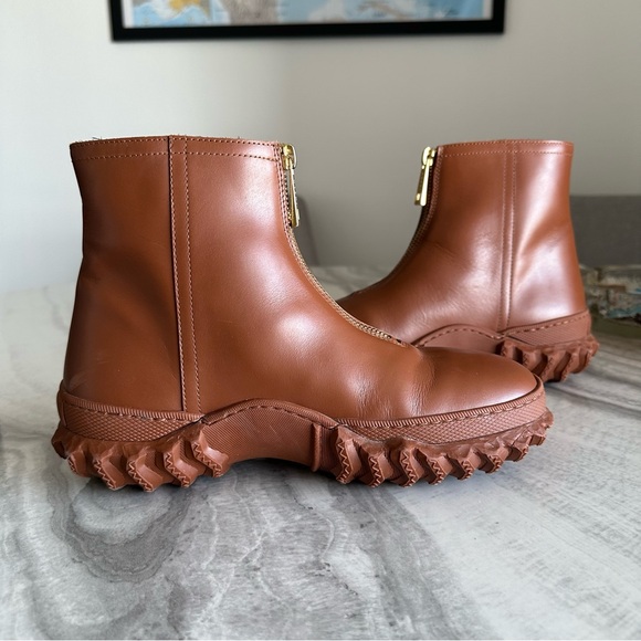 MARNI Brown Leather Ankle-High Boots - Picture 6 of 11